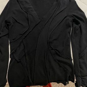 black textured long sleeve